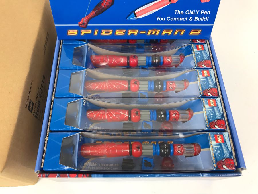 New 2004 LEGO Spider-Man 2 Writing System Pens Merchandiser Store Display By The CDM Company - 12 Pens [Photo 3]