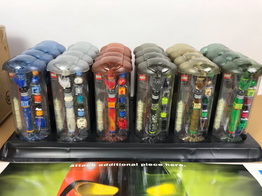 New 2002 LEGO Bionicle Bohrak Pens 6 Styles Merchandiser Store Display By The CDM Company - 24 Pens [Photo 3]