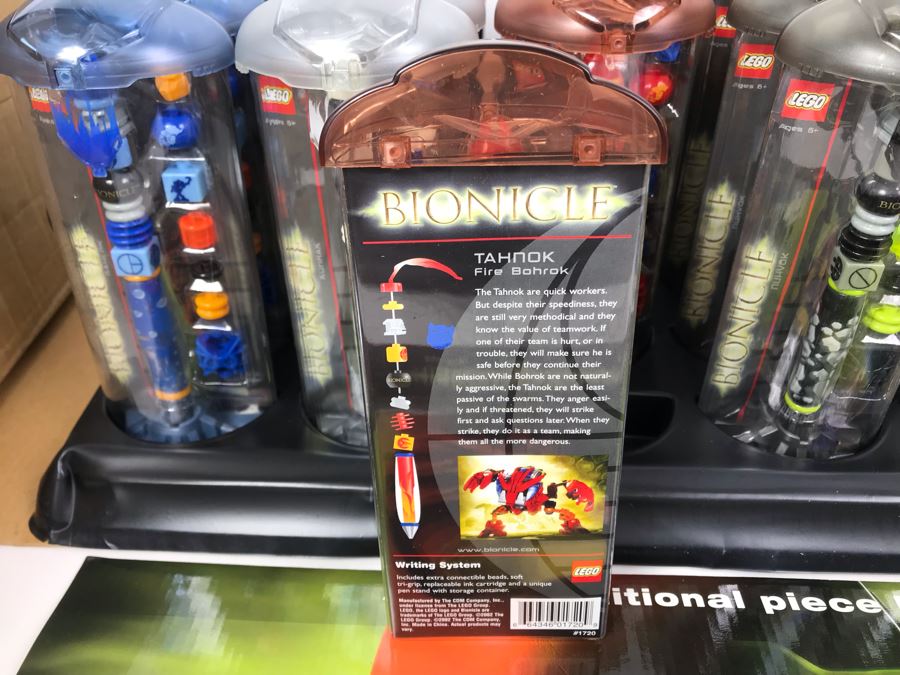 New 2002 LEGO Bionicle Bohrak Pens 6 Styles Merchandiser Store Display By The CDM Company - 24 Pens [Photo 15]