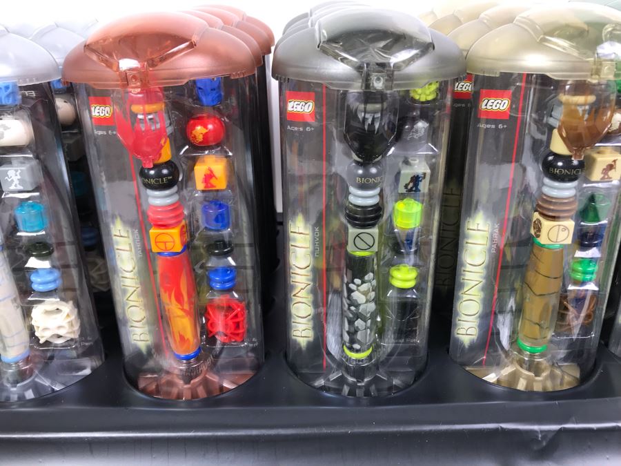 New 2002 LEGO Bionicle Bohrak Pens 6 Styles Merchandiser Store Display By The CDM Company - 24 Pens [Photo 7]