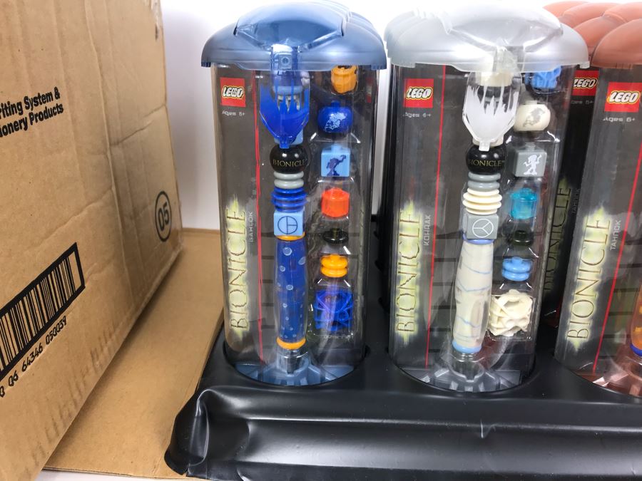 New 2002 LEGO Bionicle Bohrak Pens 6 Styles Merchandiser Store Display By The CDM Company - 24 Pens [Photo 5]