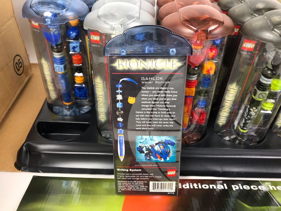 New 2002 LEGO Bionicle Bohrak Pens 6 Styles Merchandiser Store Display By The CDM Company - 24 Pens [Photo 17]