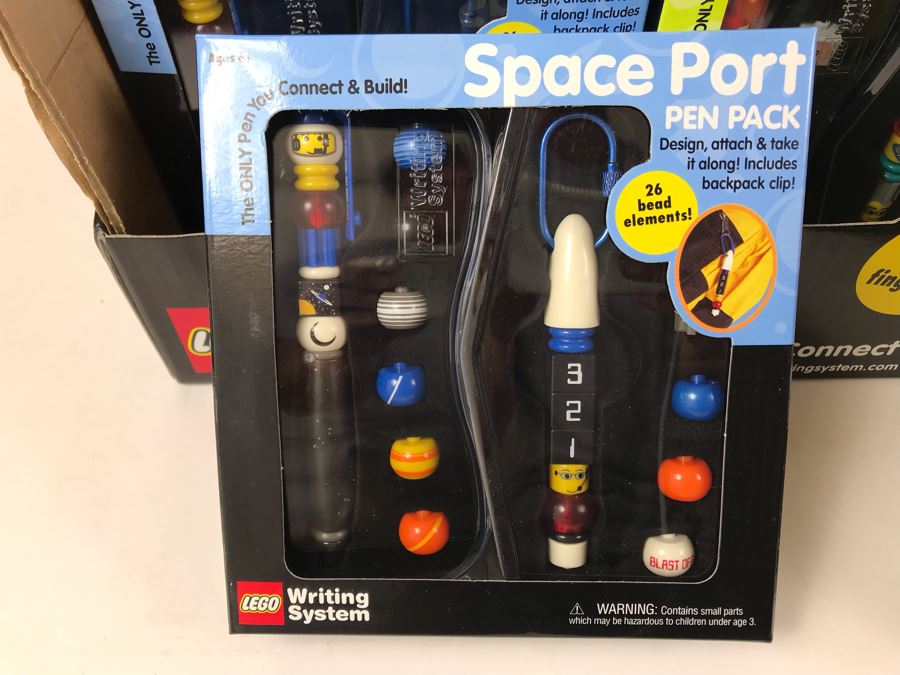 New 2001 LEGO Writing System Pen Packs: Life On Mars Pen Packs, Space Port Pen Packs, Dream Star Pen Packs, Safari Pen Packs, Alpha Pen Packs, Classic Pen Packs Merchandiser Store Display By The CDM Company - 12 Pen Packs [Photo 9]