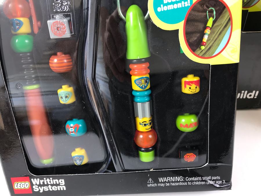 New 2001 LEGO Writing System Pen Packs: Life On Mars Pen Packs, Space Port Pen Packs, Dream Star Pen Packs, Safari Pen Packs, Alpha Pen Packs, Classic Pen Packs Merchandiser Store Display By The CDM Company - 12 Pen Packs [Photo 6]