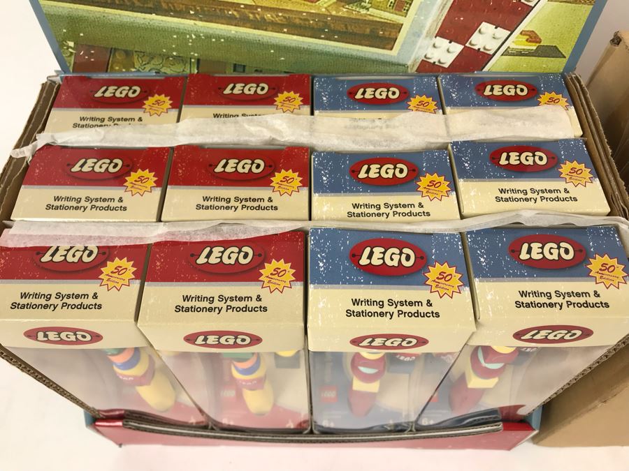 New LEGO Vintage 50th Anniversary Edition Writing System Pens Merchandiser Store Display By The CDM Company - 12 Pens [Photo 4]