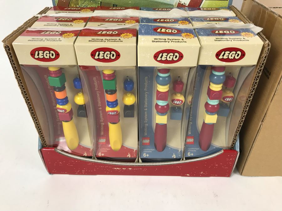 New LEGO Vintage 50th Anniversary Edition Writing System Pens Merchandiser Store Display By The CDM Company - 12 Pens [Photo 2]