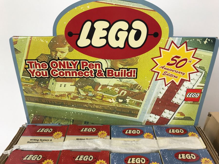 New LEGO Vintage 50th Anniversary Edition Writing System Pens Merchandiser Store Display By The CDM Company - 12 Pens [Photo 3]