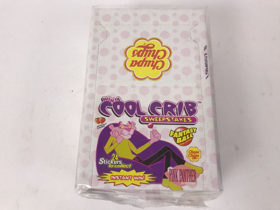 1999 Chupa Chups Pink Panther Fantasy Ball Gum Lollipops 24 Count [Photo 1]