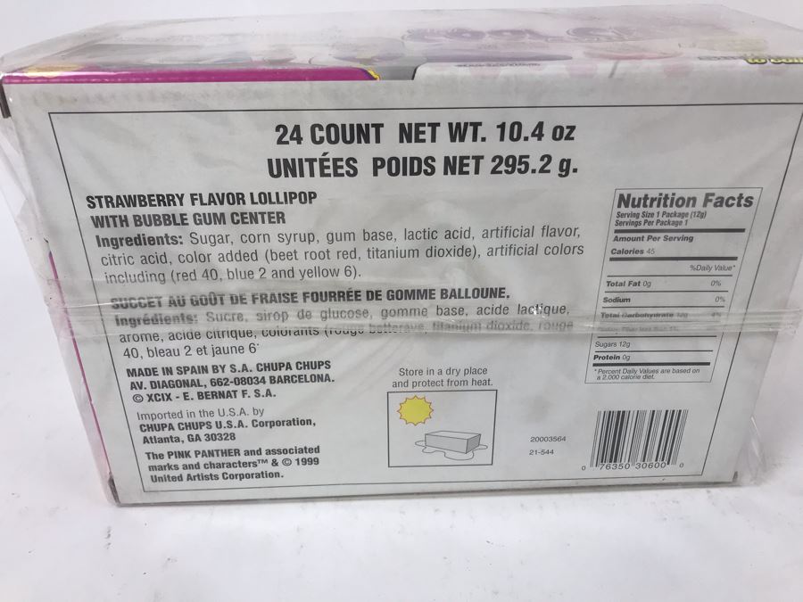 1999 Chupa Chups Pink Panther Fantasy Ball Gum Lollipops 24 Count [Photo 6]