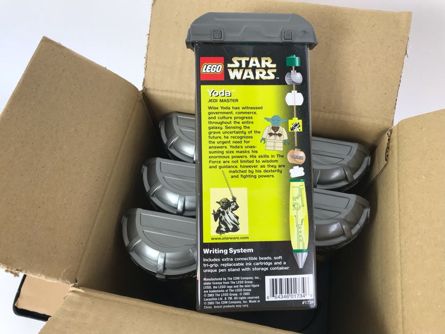 New 2003 LEGO Star Wars Yoda Writing System Pens By The CDM Company - 6 Pens [Photo 6]