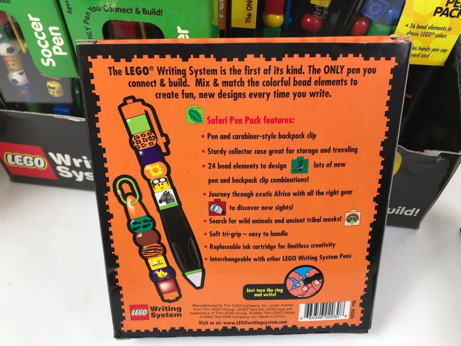 New 2000 LEGO Pens Multi-Pack Writing System Pens Merchandiser Store Display By The CDM Company - 19 Pens [Photo 9]