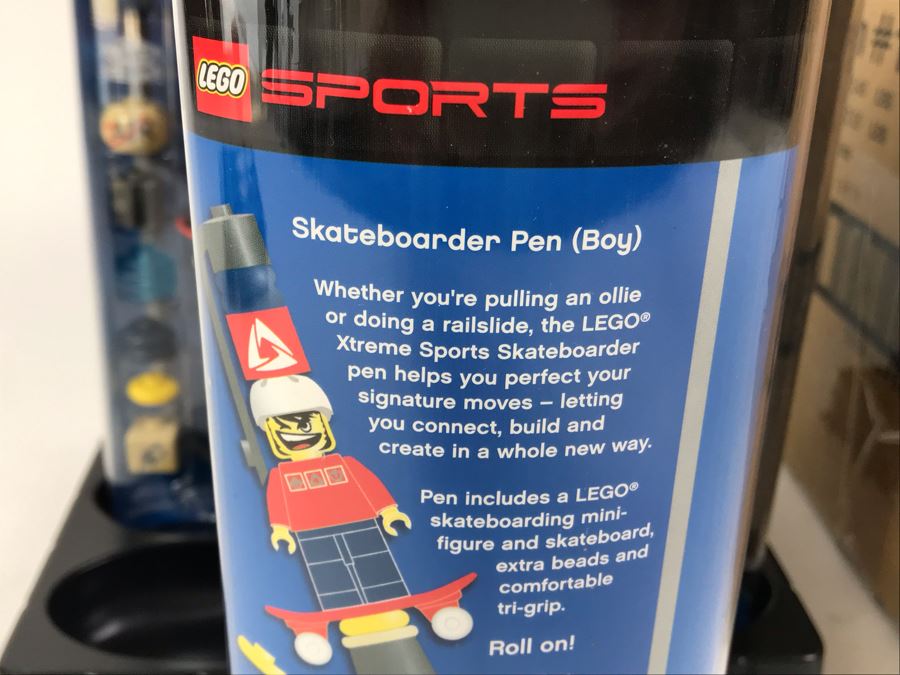 New 2003 LEGO Skateboard Boy Pens Writing System Pens By The CDM Company - 6 Pens [Photo 7]