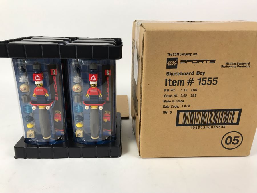 New 2003 LEGO Skateboard Boy Pens Writing System Pens By The CDM Company - 6 Pens [Photo 2]