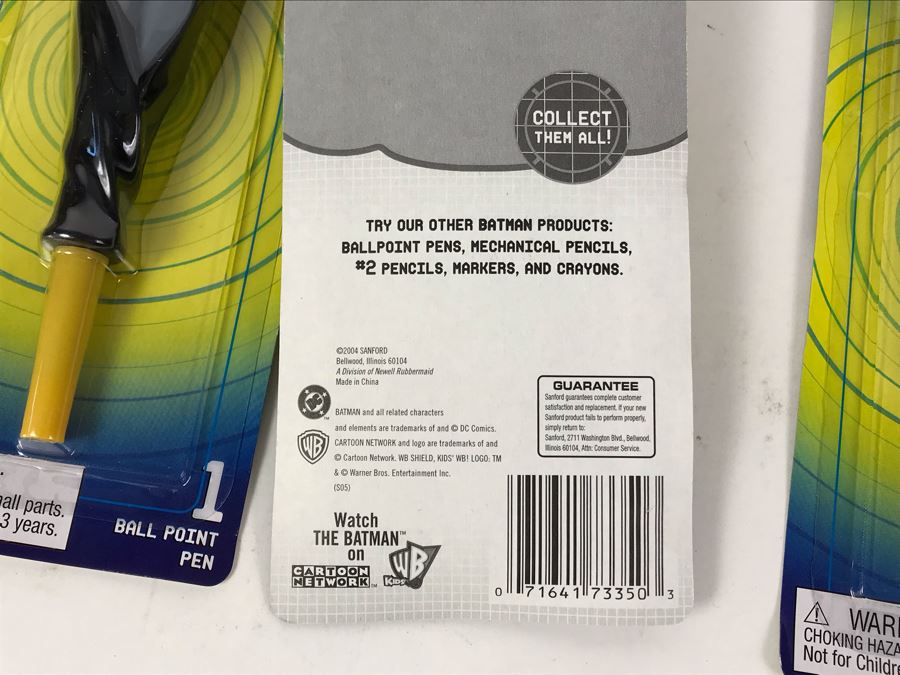 New 2004 Batman Figurine Pens By Sanford - 6 Pens [Photo 7]