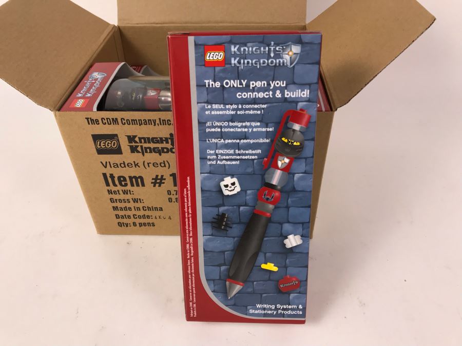 New 2004 LEGO Knights Kingdom Vladek Red Pens Pack Writing System Pens By The CDM Company - 6 Pens [Photo 8]