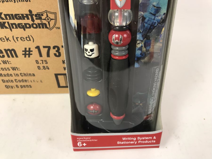 New 2004 LEGO Knights Kingdom Vladek Red Pens Pack Writing System Pens By The CDM Company - 6 Pens [Photo 7]