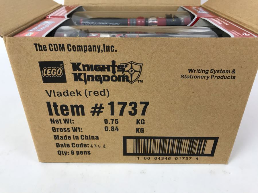 New 2004 LEGO Knights Kingdom Vladek Red Pens Pack Writing System Pens By The CDM Company - 6 Pens [Photo 2]