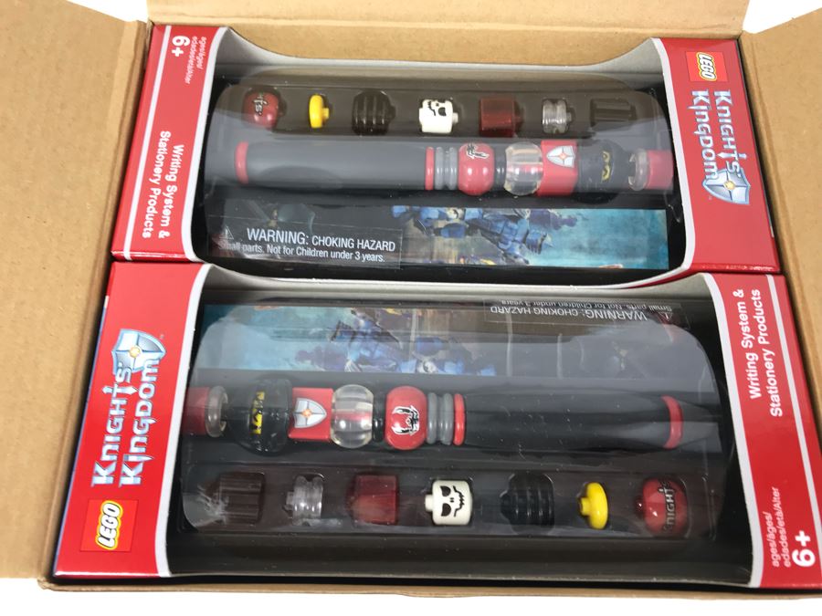 New 2004 LEGO Knights Kingdom Vladek Red Pens Pack Writing System Pens By The CDM Company - 6 Pens [Photo 3]