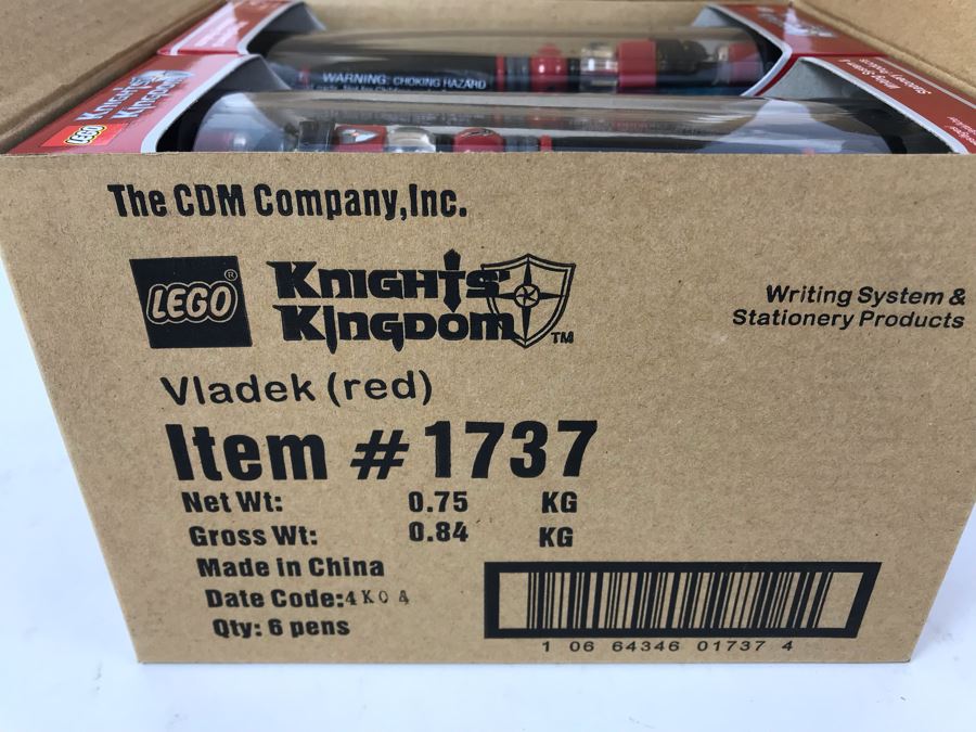 New 2004 LEGO Knights Kingdom Vladek Red Pens Pack Writing System Pens By The CDM Company - 6 Pens [Photo 3]