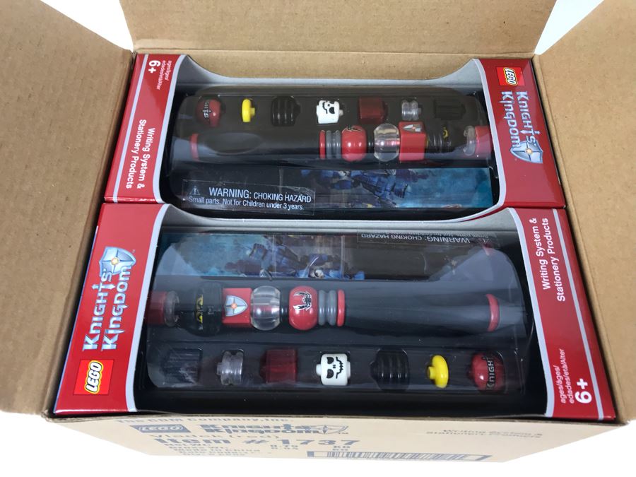 New 2004 LEGO Knights Kingdom Vladek Red Pens Pack Writing System Pens By The CDM Company - 6 Pens [Photo 2]