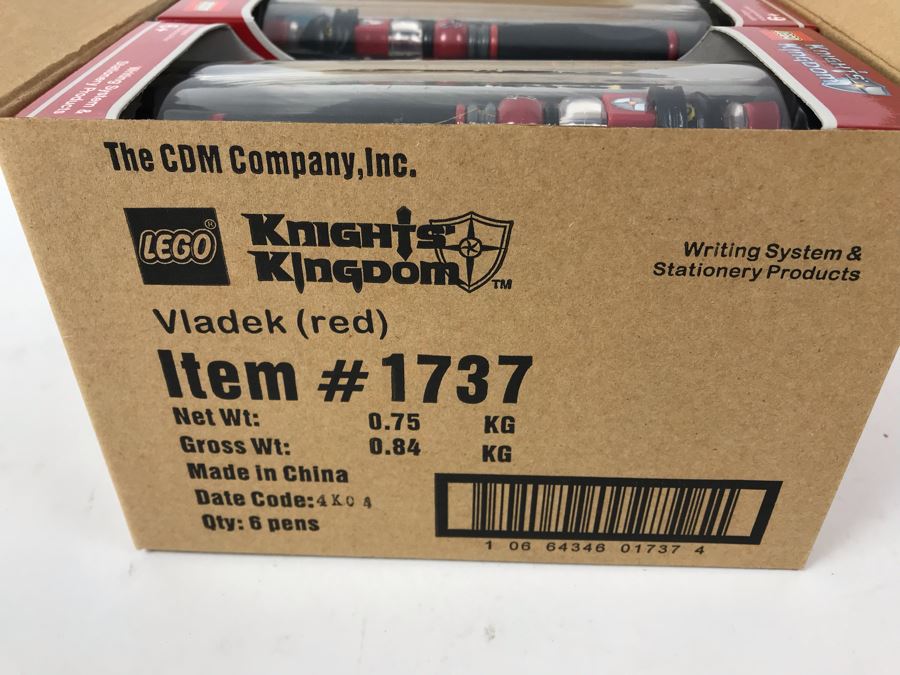 New 2004 LEGO Knights Kingdom Vladek Red Pens Pack Writing System Pens By The CDM Company - 6 Pens [Photo 3]