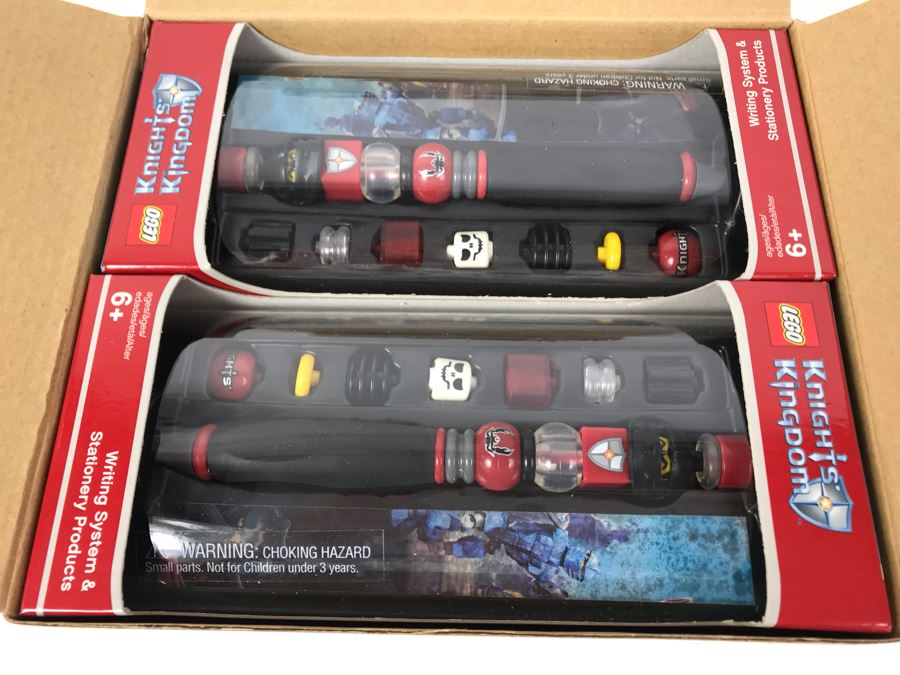 New 2004 LEGO Knights Kingdom Vladek Red Pens Pack Writing System Pens By The CDM Company - 6 Pens [Photo 2]