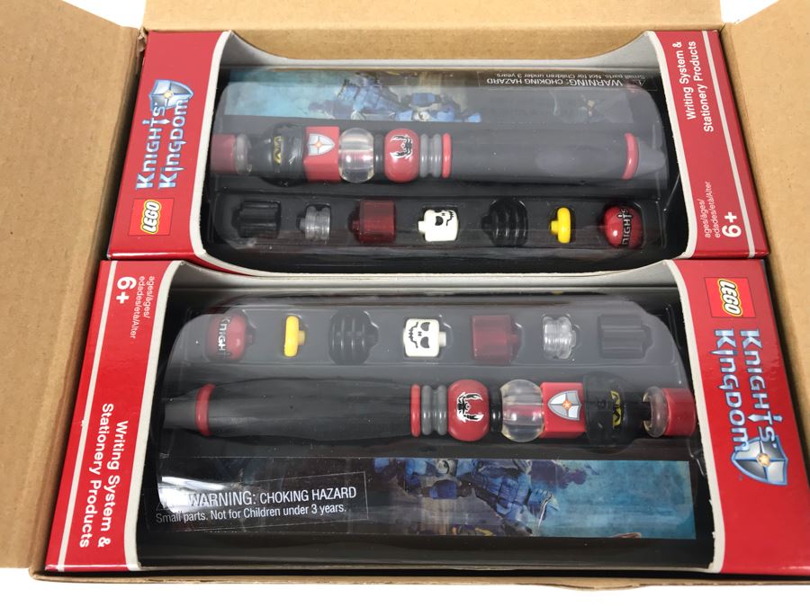 New 2004 LEGO Knights Kingdom Vladek Red Pens Pack Writing System Pens By The CDM Company - 6 Pens [Photo 3]
