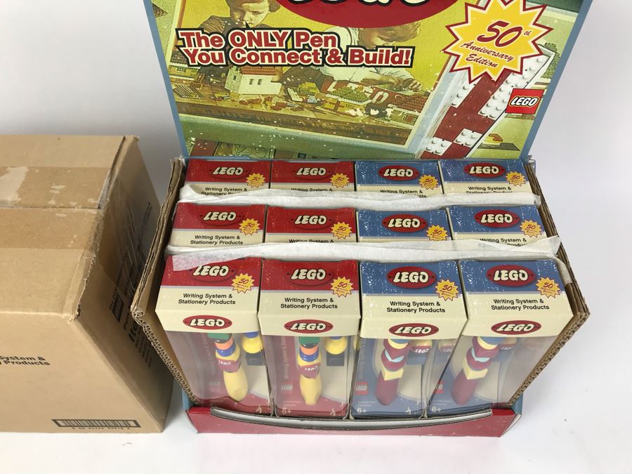 New LEGO Vintage 50th Anniversary Edition Writing System Pens Merchandiser Store Display By The CDM Company - 12 Pens [Photo 3]