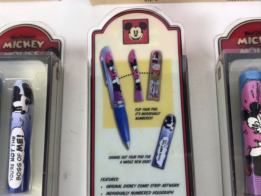 New 2004 Mickey Mouse Disney Limited Edition Individually Numbered Collectible Memorabilia Pod Pens - 12 Pens [Photo 9]