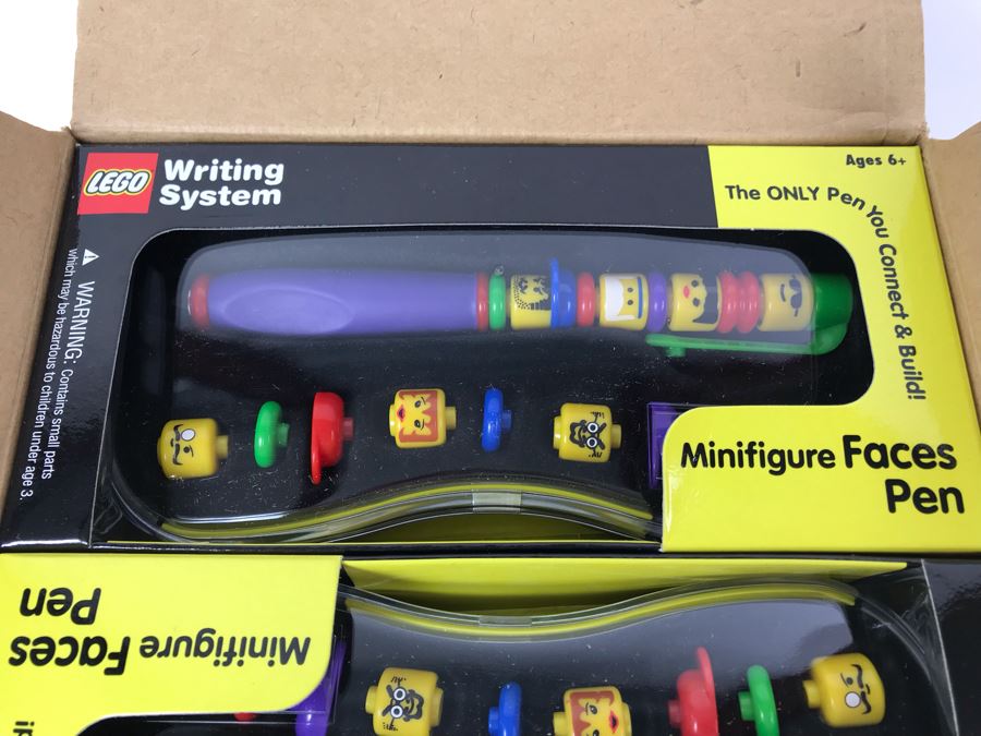 New 2001 LEGO Minifigure Faces Pens Writing System Pens By The CDM Company - 6 Pens [Photo 5]