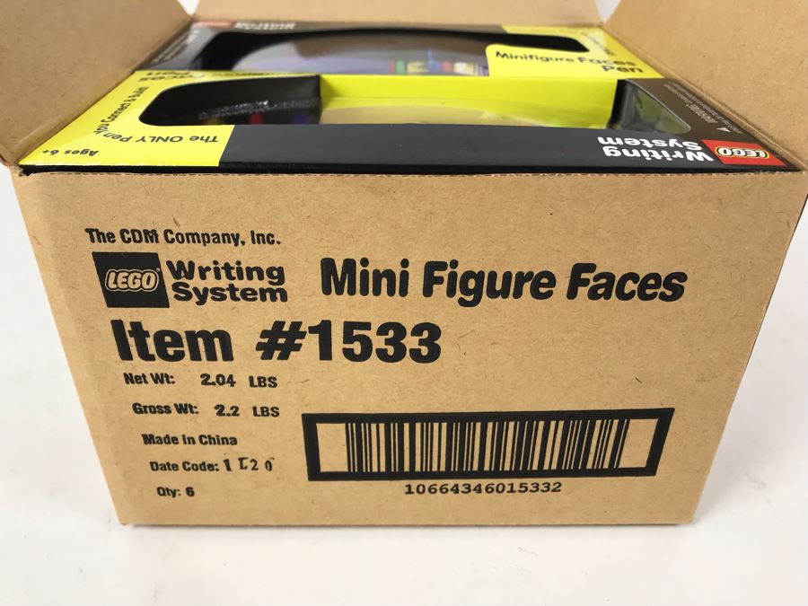 New 2001 LEGO Minifigure Faces Pens Writing System Pens By The CDM Company - 6 Pens [Photo 3]