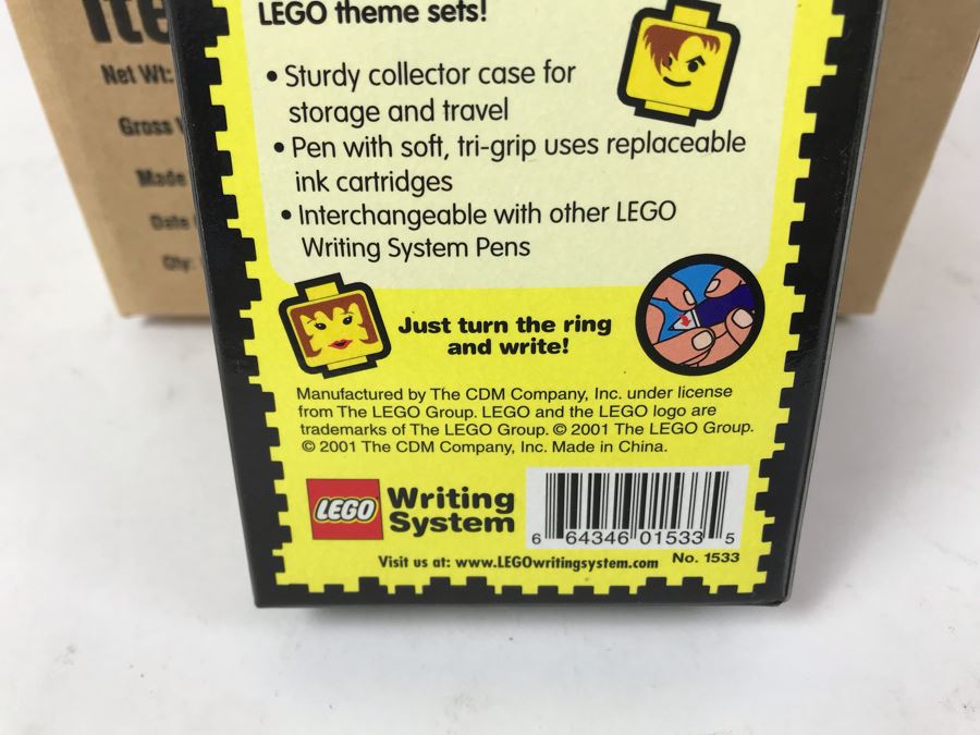 New 2001 LEGO Minifigure Faces Pens Writing System Pens By The CDM Company - 6 Pens [Photo 8]