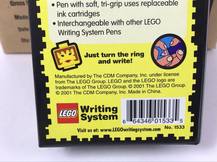 New 2001 LEGO Minifigure Faces Pens Writing System Pens By The CDM Company - 6 Pens [Photo 9]