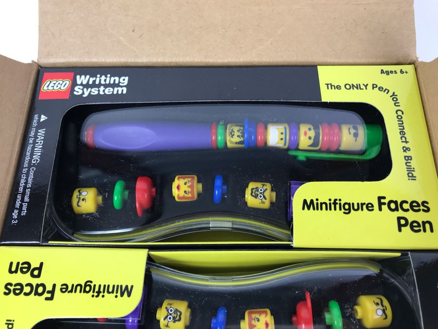 New 2001 LEGO Minifigure Faces Pens Writing System Pens By The CDM Company - 6 Pens [Photo 4]