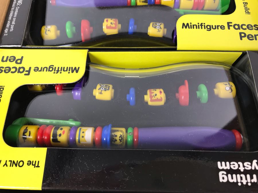 New 2001 LEGO Minifigure Faces Pens Writing System Pens By The CDM Company - 6 Pens [Photo 5]
