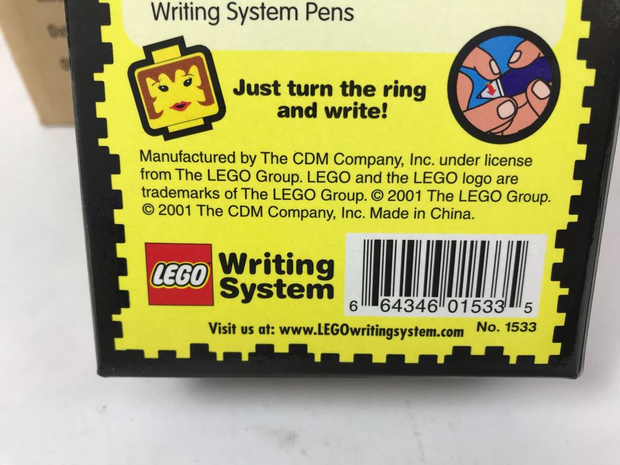New 2001 LEGO Minifigure Faces Pens Writing System Pens By The CDM Company - 6 Pens [Photo 9]