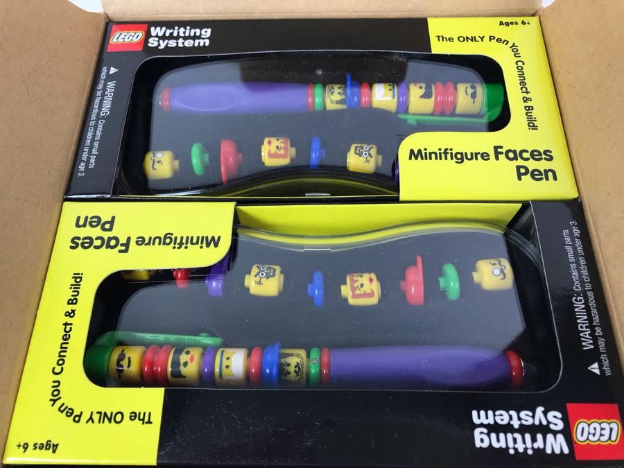 New 2001 LEGO Minifigure Faces Pens Writing System Pens By The CDM Company - 6 Pens [Photo 4]