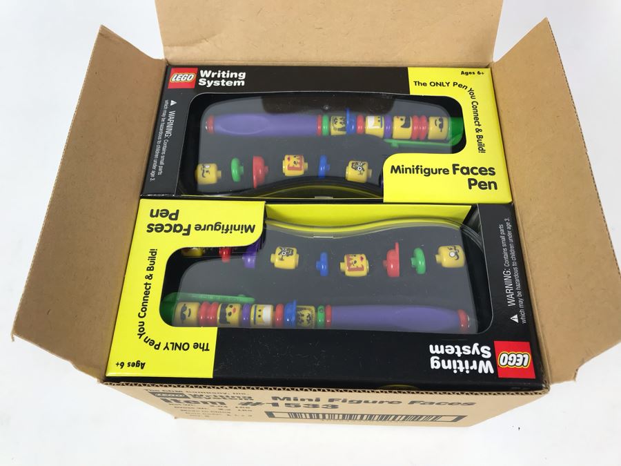 New 2001 LEGO Minifigure Faces Pens Writing System Pens By The CDM Company - 6 Pens [Photo 2]