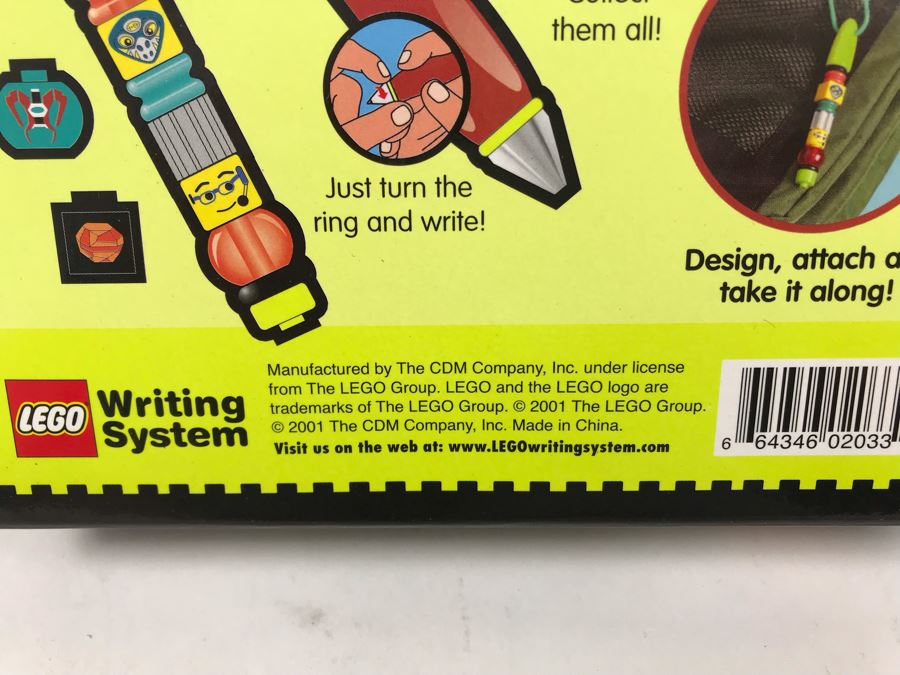 New 2001 LEGO Writing System Pen Packs: Life On Mars Pen Packs, Space Port Pen Packs, Dream Star Pen Packs, Safari Pen Packs, Alpha Pen Packs, Classic Pen Packs Merchandiser Store Display By The CDM Company - 12 Pen Packs [Photo 10]