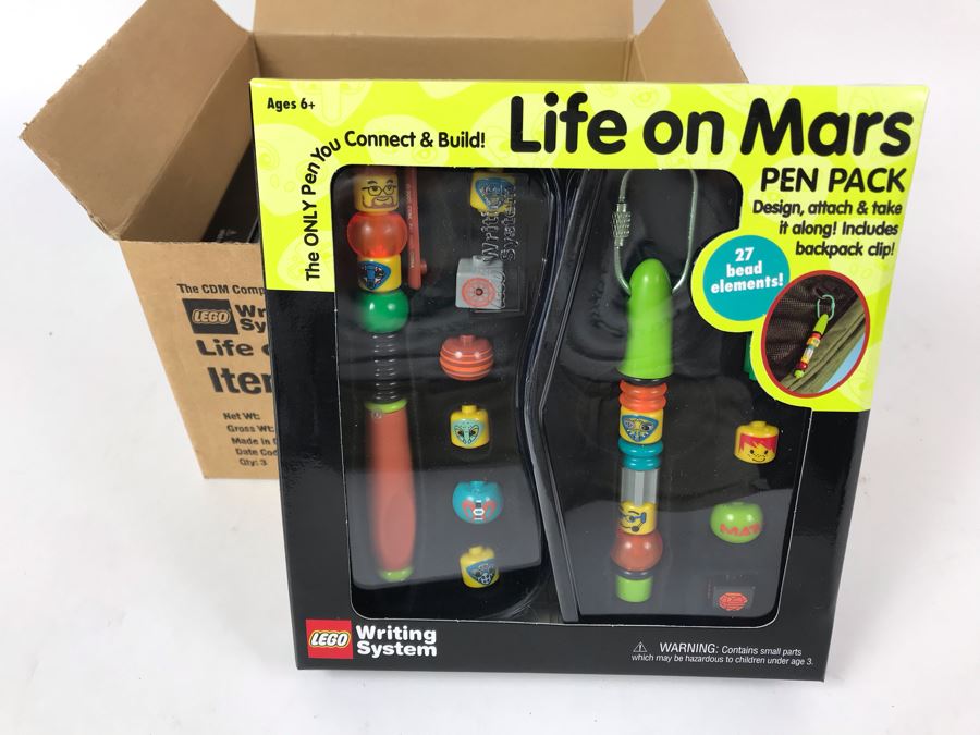 New 2001 LEGO Life On Mars Pen Pack Writing System Pens By The CDM Company - 3 Pens [Photo 1]