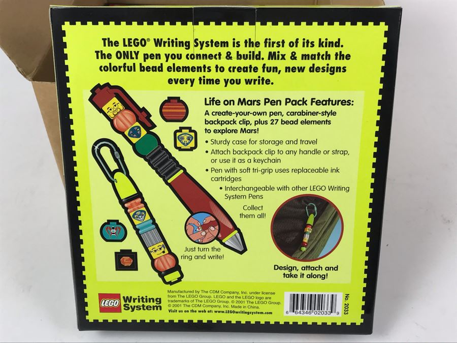 New 2001 LEGO Life On Mars Pen Pack Writing System Pens By The CDM Company - 3 Pens [Photo 7]