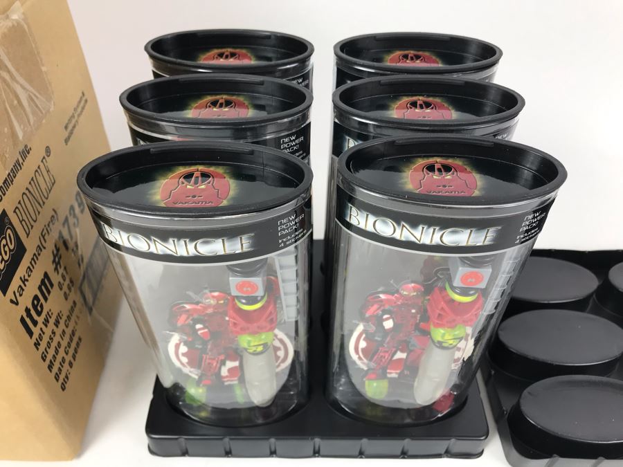 New 2004 LEGO Bionicle Vakama Fire Pens Writing System Pens By The CDM Company - 6 Pens [Photo 2]