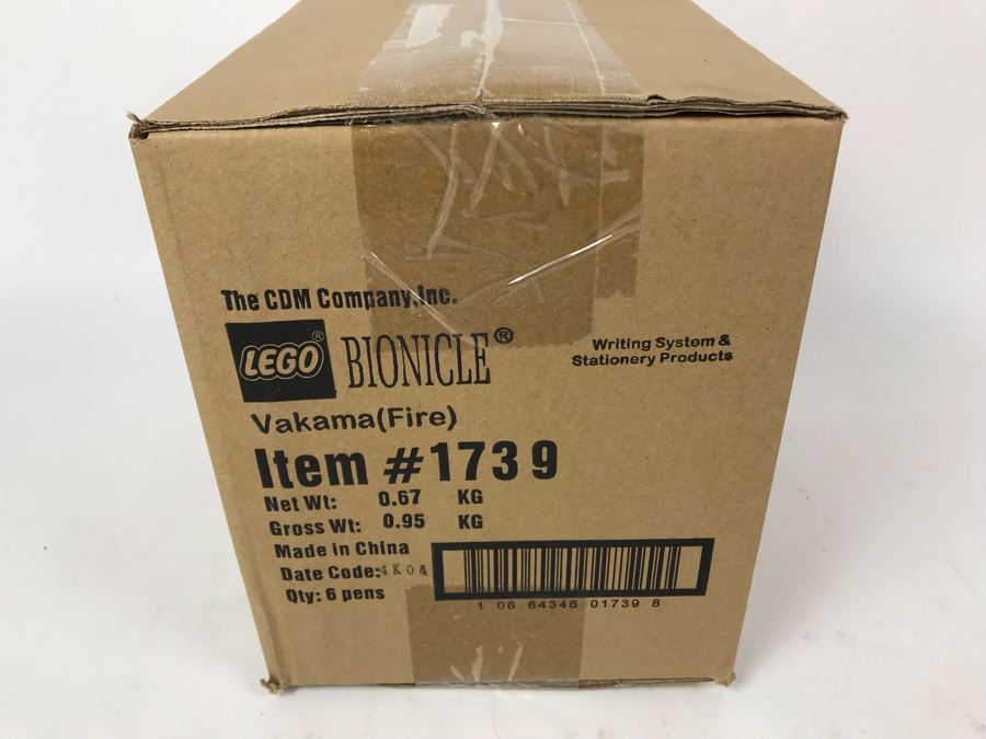 Sealed New 2004 LEGO Bionicle Vakama Fire Pens Writing System Pens By The CDM Company - 6 Pens [Photo 3]