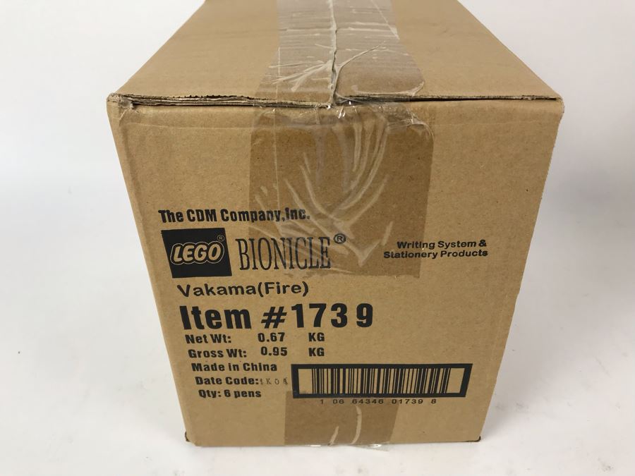 Sealed New 2004 LEGO Bionicle Vakama Fire Pens Writing System Pens By The CDM Company - 6 Pens [Photo 3]