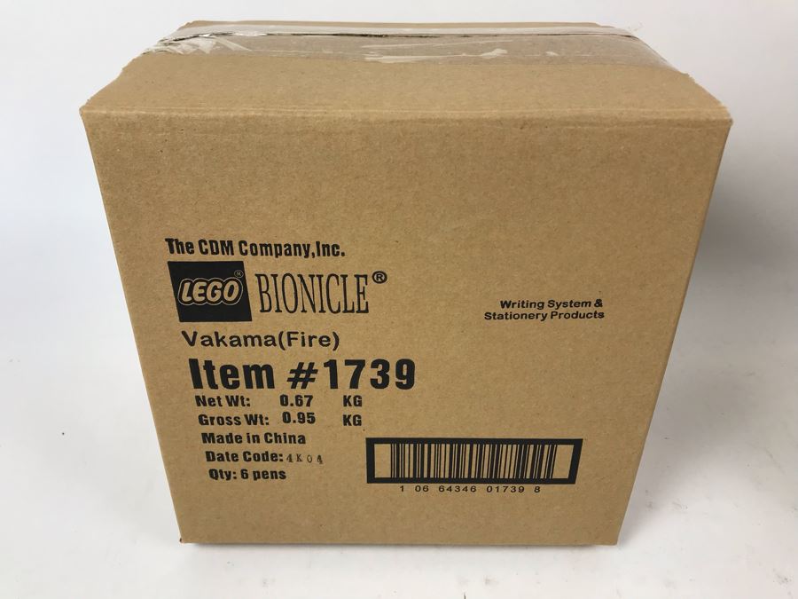 Sealed New 2004 LEGO Bionicle Vakama Fire Pens Writing System Pens By The CDM Company - 6 Pens [Photo 2]
