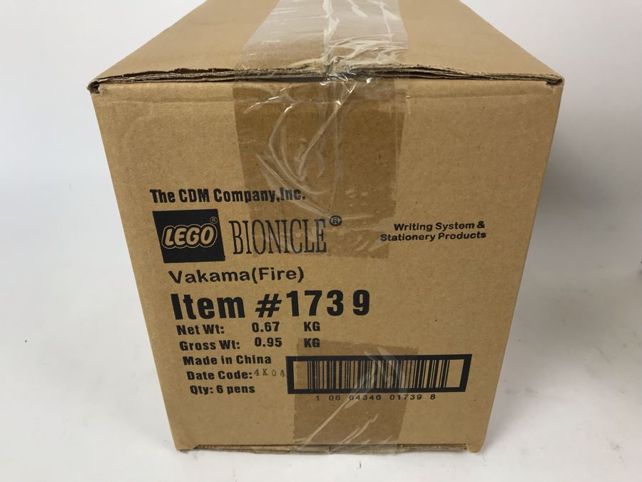 Sealed New 2004 LEGO Bionicle Vakama Fire Pens Writing System Pens By The CDM Company - 6 Pens [Photo 3]