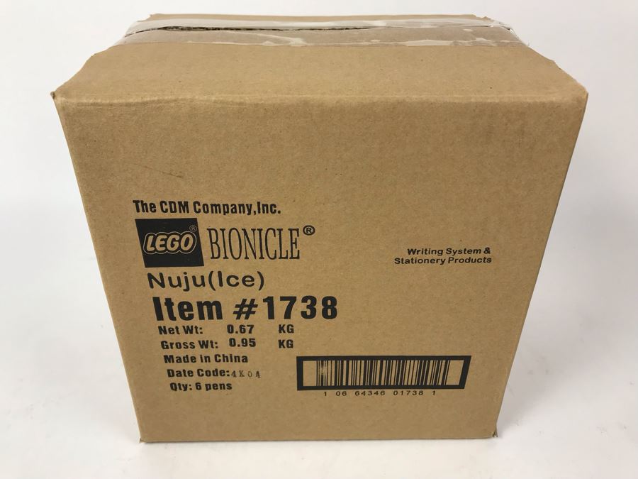 Sealed New 2004 LEGO Bionicle Nuju Ice Pens Writing System Pens By The CDM Company - 6 Pens [Photo 2]