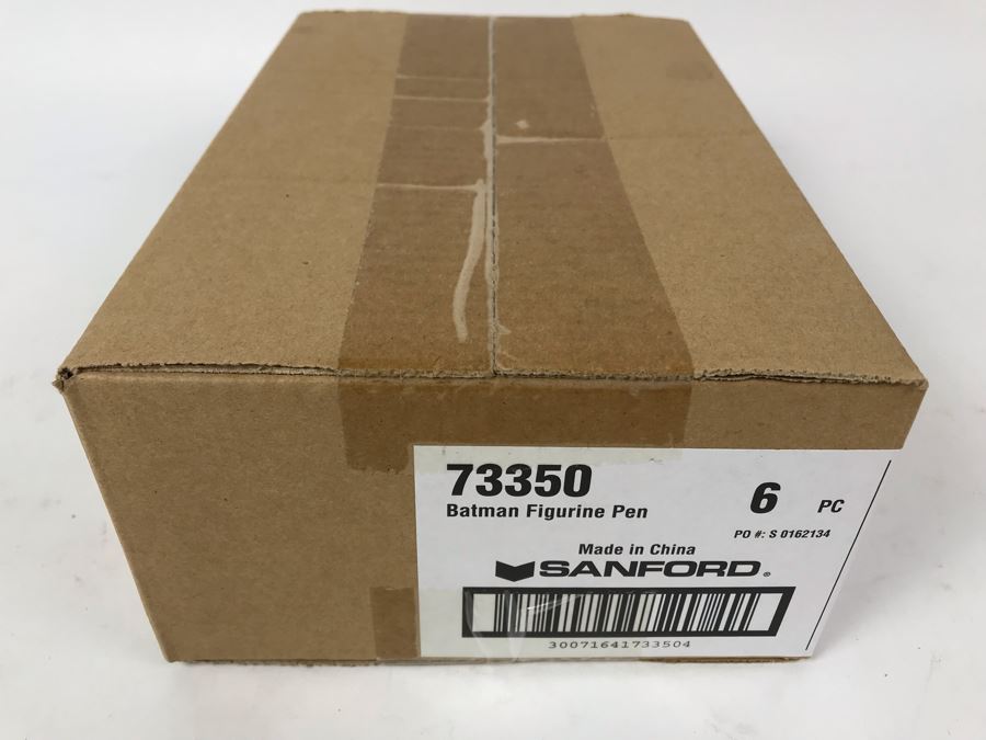 Sealed New Box Of 2004 Batman Figurine Pens By Sanford - 6 Pens [Photo 3]