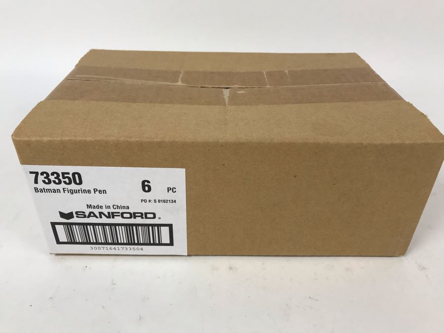 Sealed New Box Of 2004 Batman Figurine Pens By Sanford - 6 Pens [Photo 2]