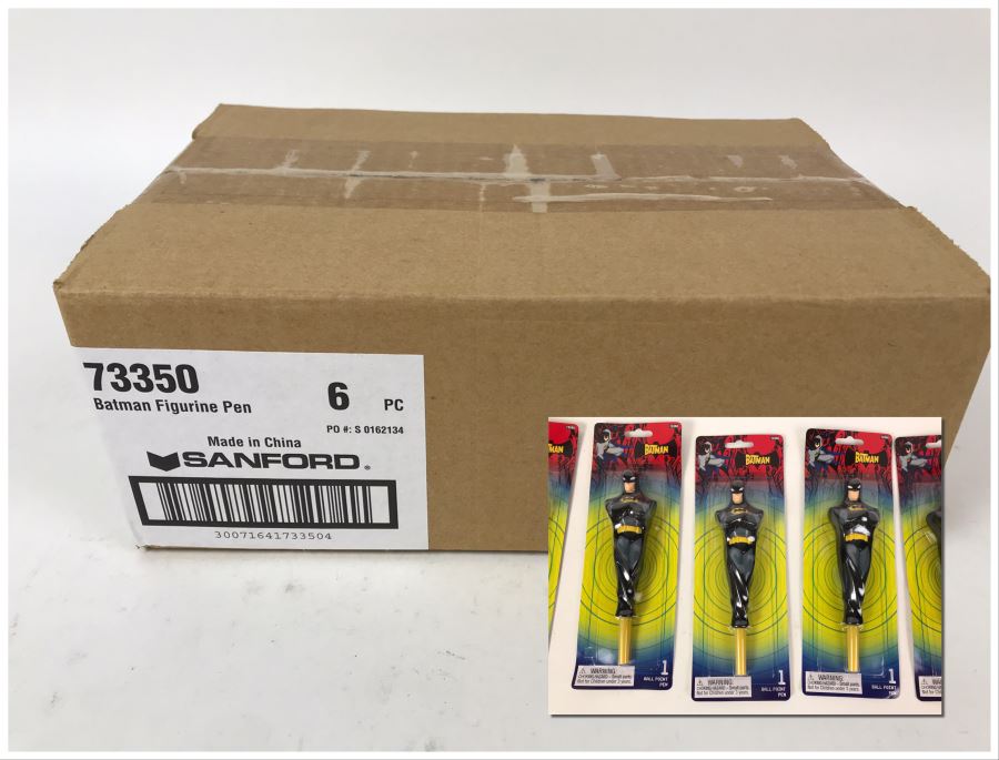 Sealed New 2004 Batman Figurine Pens By Sanford - 6 Pens [Photo 1]